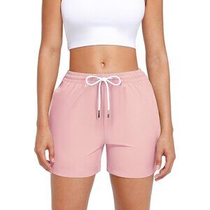 Women Pink Hiking Athletic Lounge Active Shorts Versatile Comfy Casual Pockets
